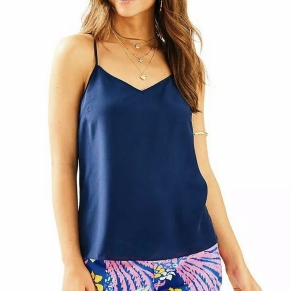 Lilly Pulitzer Dusk Navy Racerback Tank Size XS - Picture 1 of 8